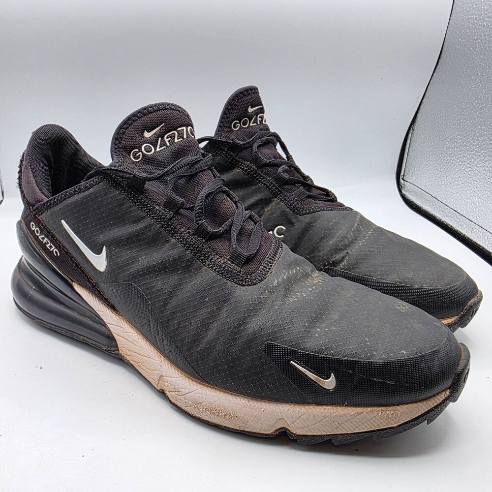 Nike Air Max 270 G Spikeless Golf Shoes Mens 10 Black Lightweight Athletic